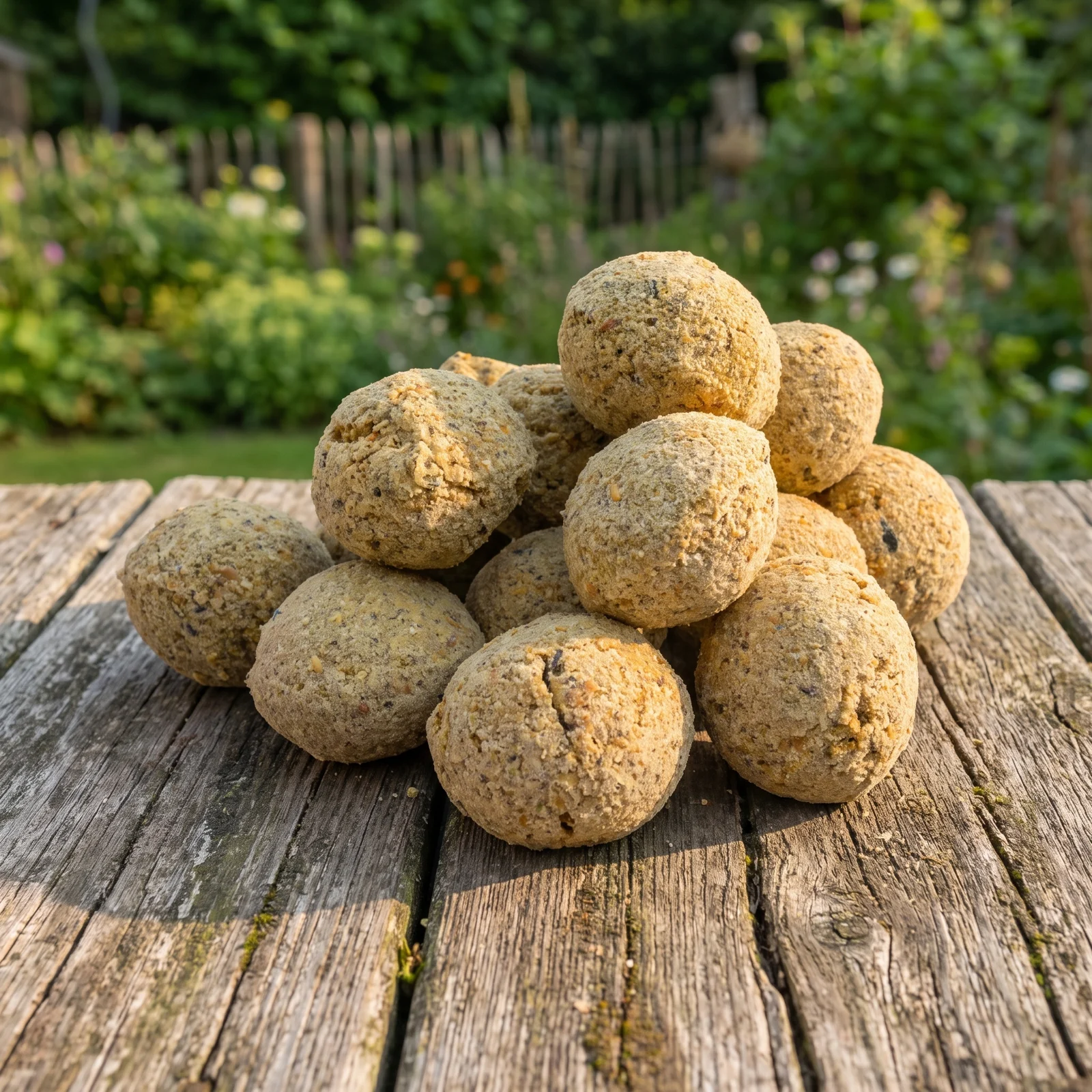 Vetbollen premium meelworm in de tuin – The Bird Family