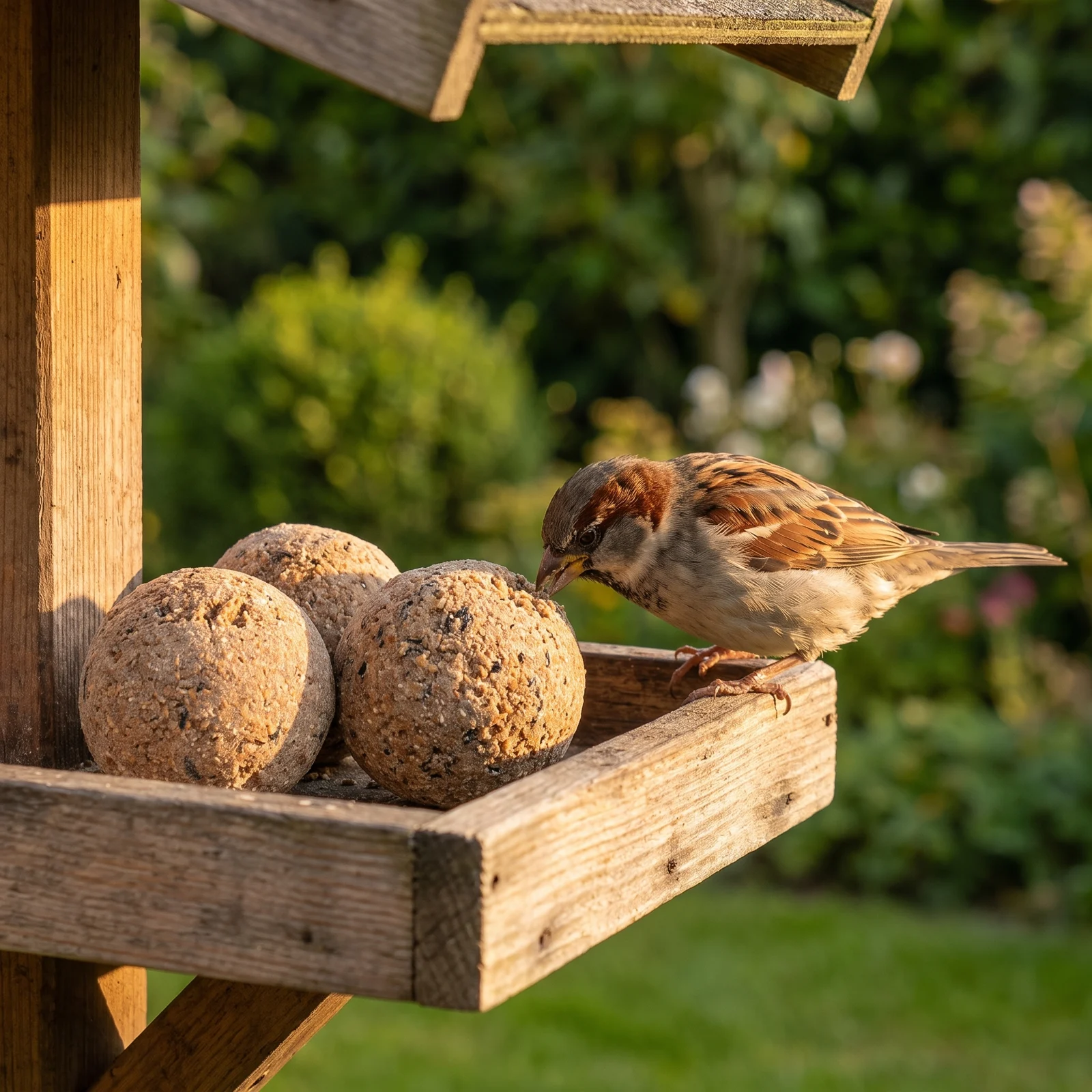 Huismus eet van reuze vetbol – The Bird Family