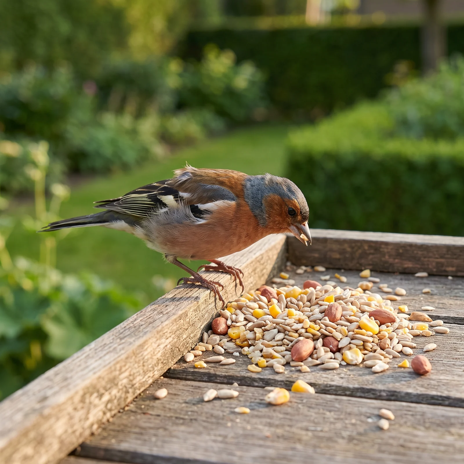 Vink eet strooivoer High Energy Plus met gepelde pinda's – The Bird Family