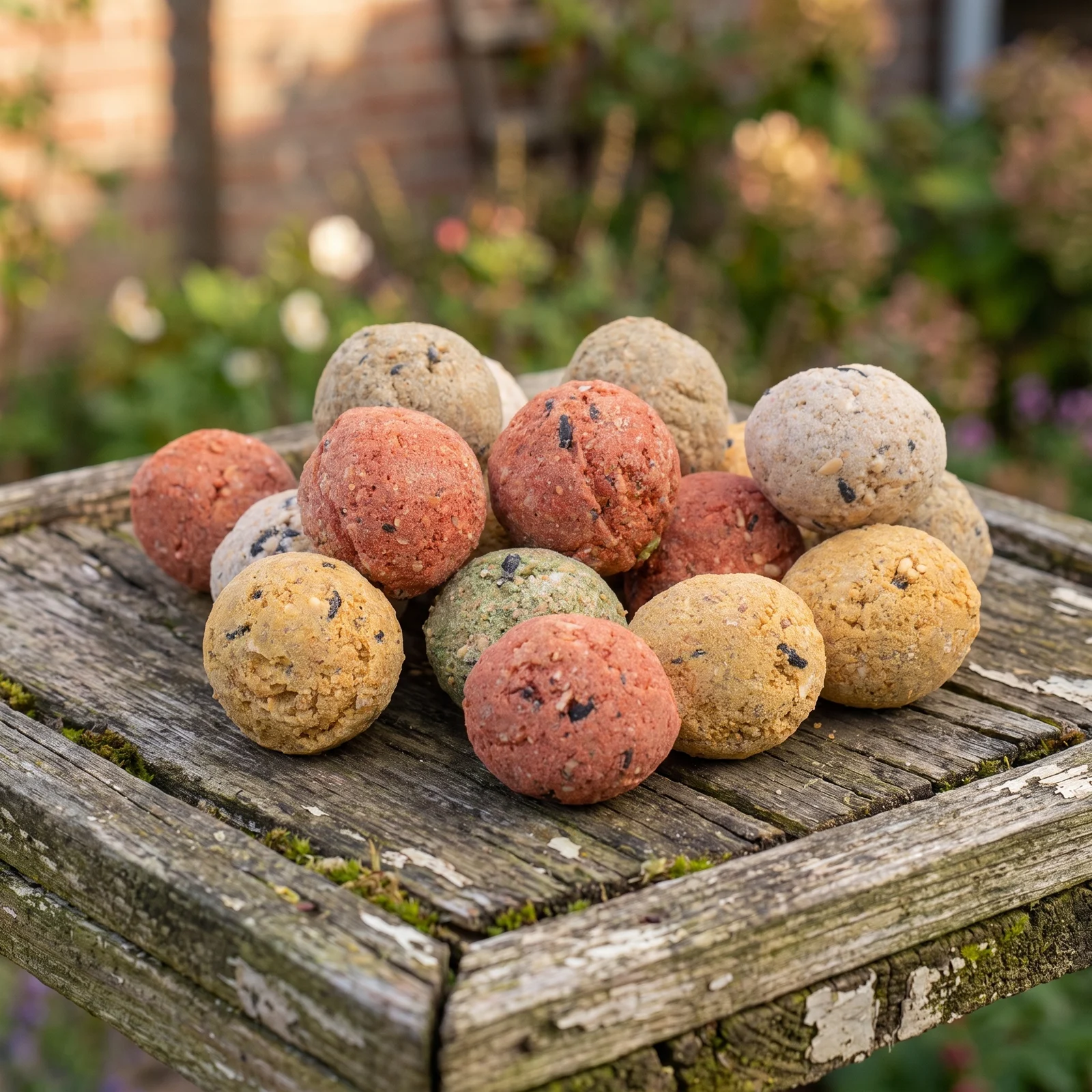 Vetbollen premium mix in de tuin – The Bird Family