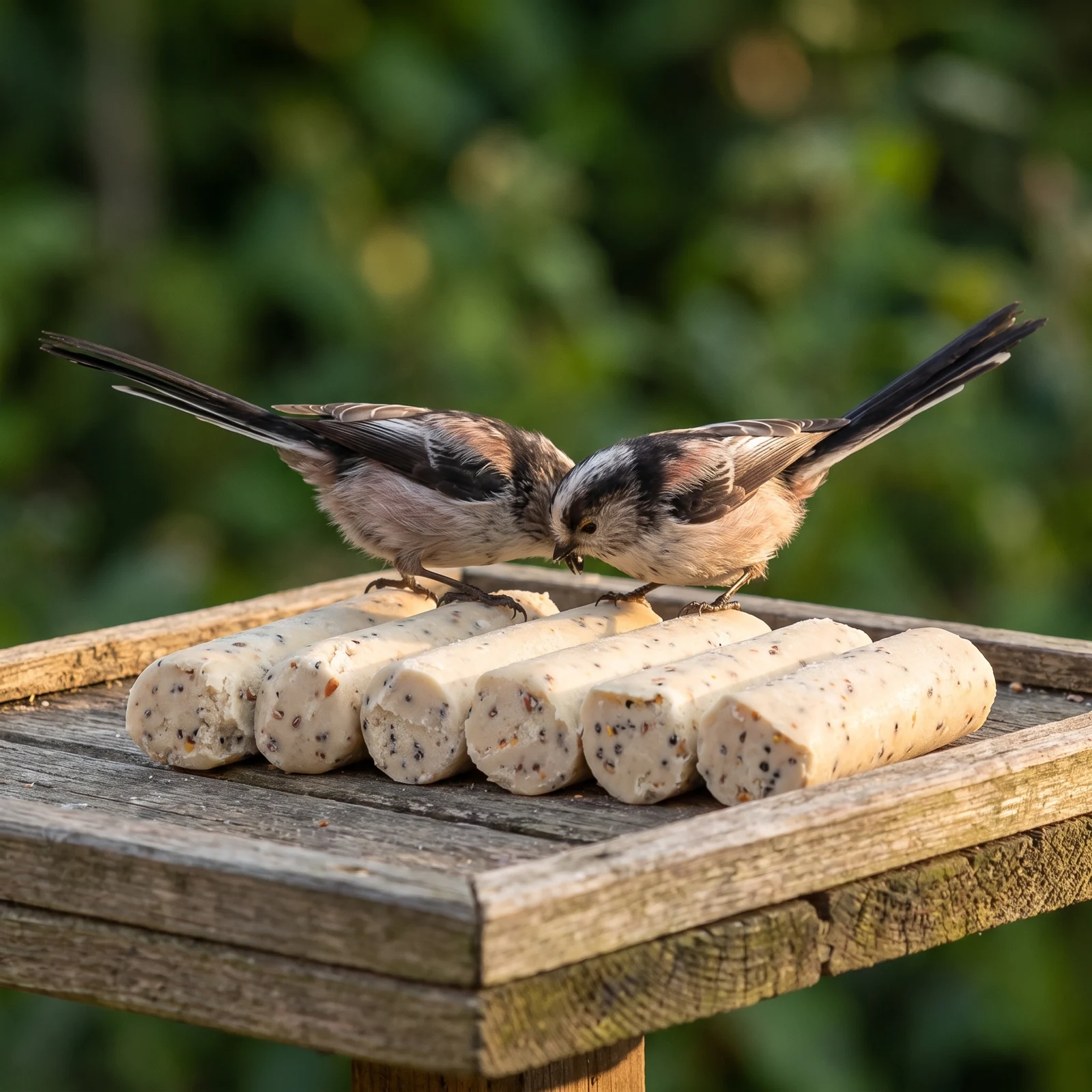 Staartmees eet van vetstaafjes high energy plus – The Bird Family