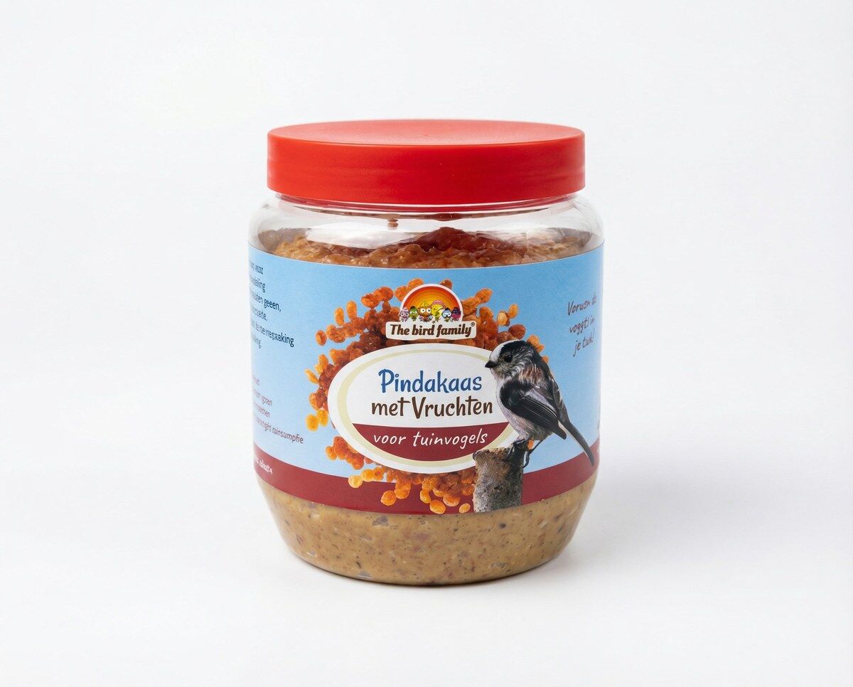 Vogelpindakaas met vruchten