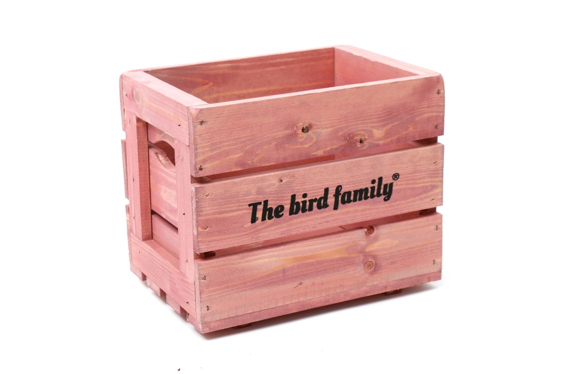 Deco krat The bird family® roze