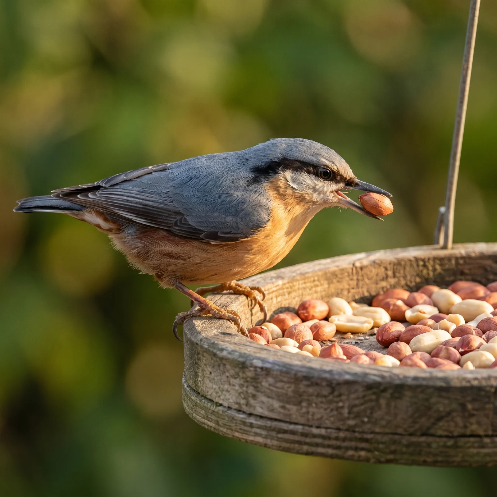 Boomklever eet gepelde pinda's – The Bird Family