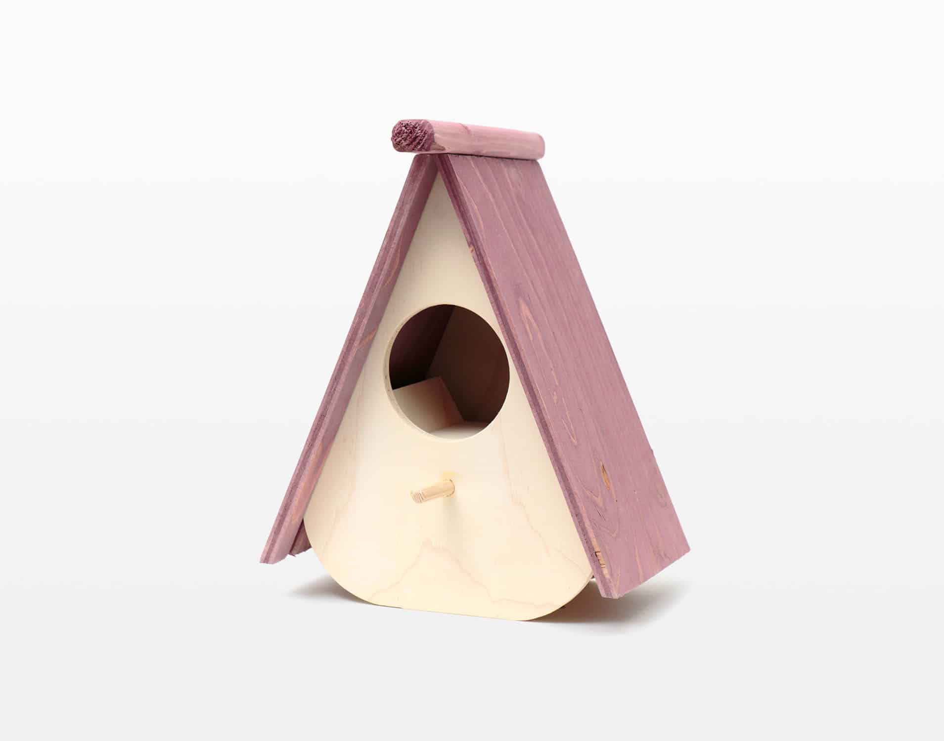 vogelvoederhuisje paars