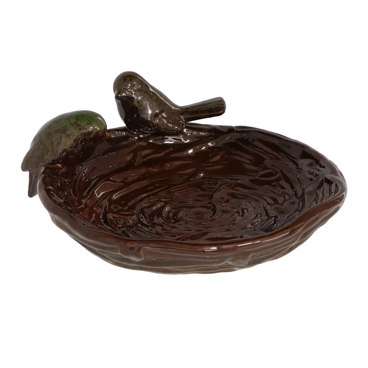 Keramieken vogelbad – nestvorm, 22 cm